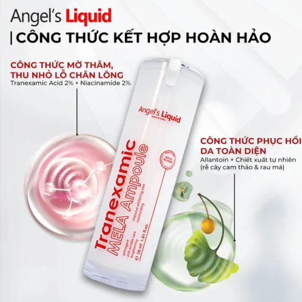 Tinh Chất Hỗ Trợ Mờ Thâm Đỏ Cho Da Nhạy Cảm Angel's Liquid Liquid Tranexamic Mela Ampoule 30ml