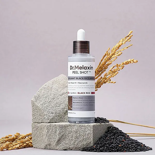 Tinh Chất Tẩy Da Chết Dr.Melaxin Peel Shot Exfoliating Black Rice Ampoule 80ml