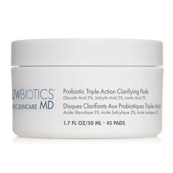 Toner Pad Thanh Tẩy Da Glowbiotics Probiotic Triple Action Clarifying Pads 50ml (45 Miếng)