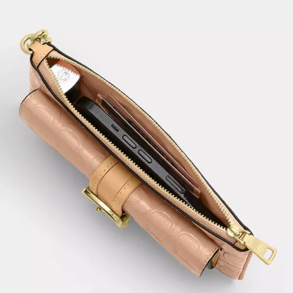 Túi Cầm Tay Nữ Coach Ashton Wristlet In Signature Leather CEN12 Màu Hồng Nhạt
