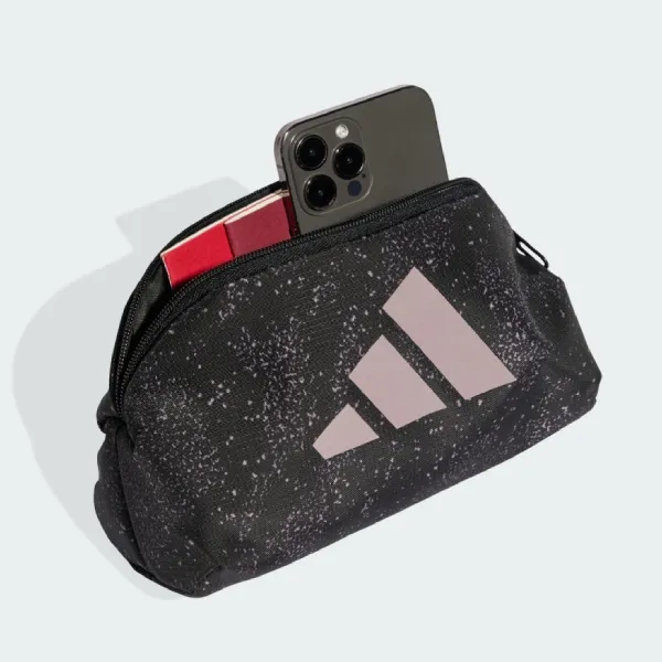 Túi Cầm Tay Đựng Mỹ Phẩm Adidas Defender Graphic Cosmetic Pouch KE1696 Màu Đen