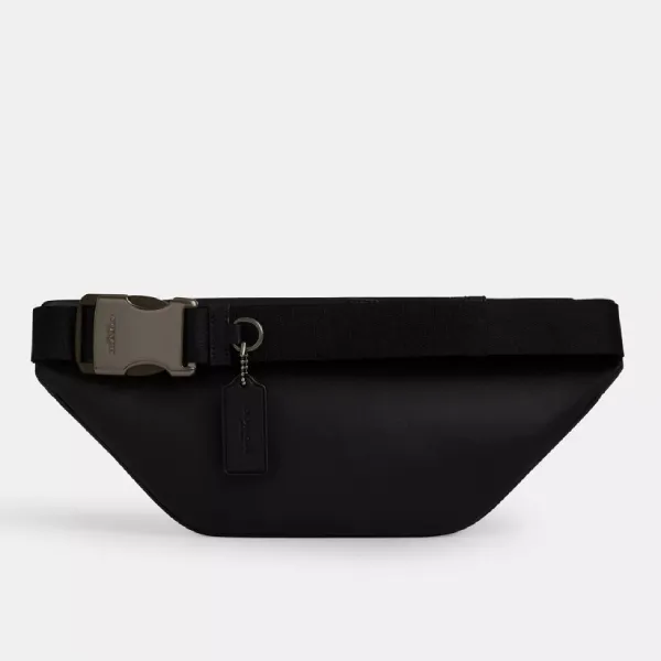 Túi Đeo Chéo Nam Coach Racer Small Belt Bag In Signature Canvas CBF77 Màu Đen