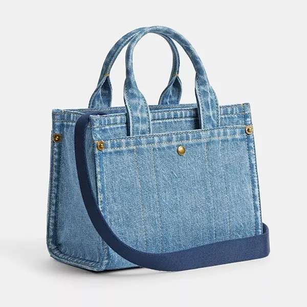 Túi Đeo Chéo Nữ Coach Cargo Tote Bag 20 Indigo Màu Xanh Jean