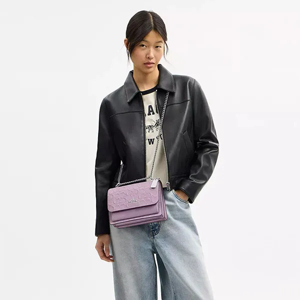 Túi Đeo Chéo Nữ Coach Klare Crossbody Bag In Signature Leather CDA97 Màu Tím Nhạt