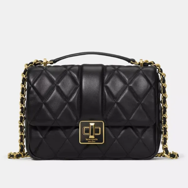 Túi Đeo Chéo Nữ Kate Spade Carey Quilted Small Flap Crossbody KM708 Màu Đen