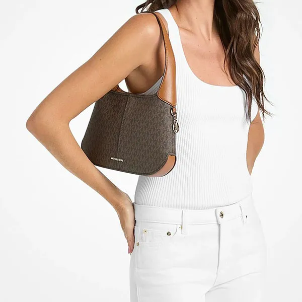 Túi Đeo Chéo Nữ Michael Kors MK 30R6G0XL1B Small Alice Shoulder Bag With Distinctive Logo Brown/ Acorn Màu Nâu Đen