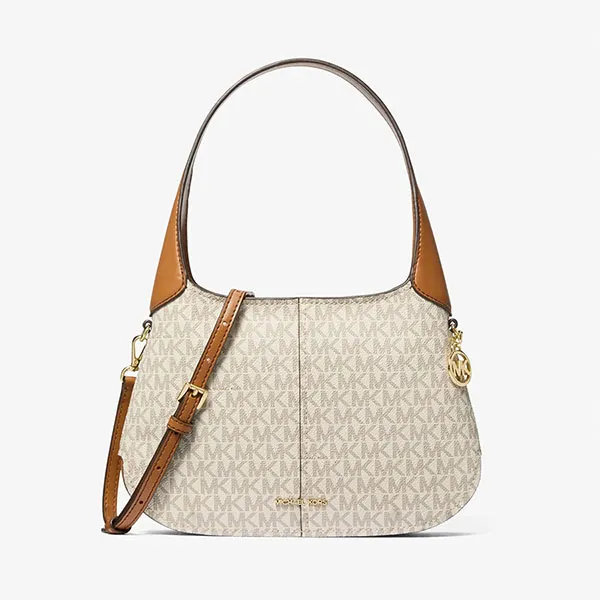 Túi Đeo Chéo Nữ Michael Kors MK 30R6G0XL1B Small Alice Shoulder Bag With Distinctive Logo Màu Trắng Nâu