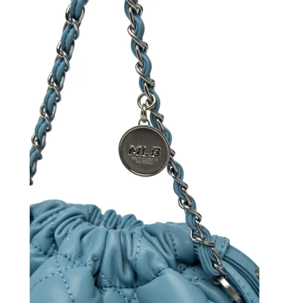 Túi Đeo Chéo Nữ MLB Basic Quilted PU Mini Bucket Crossbody Bag LA Dodgers 3ACRBQ16N-07LBS Màu Xanh Blue