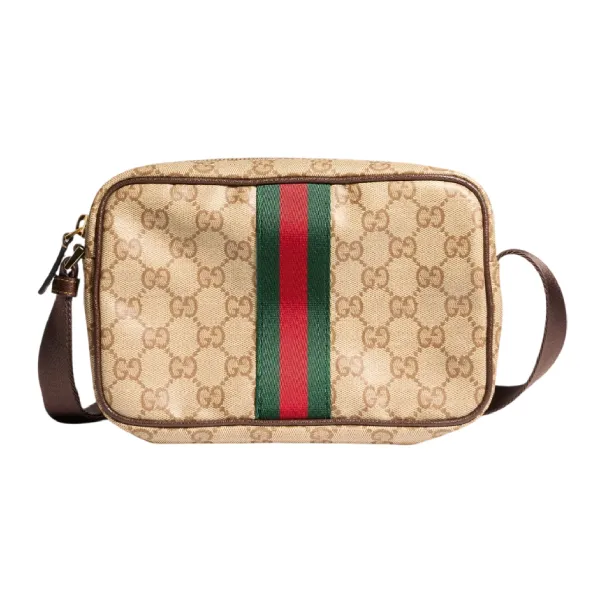 Túi Đeo Vai Gucci GG Mini Bag With Web 876391-FAF9S-9646 Màu Beige