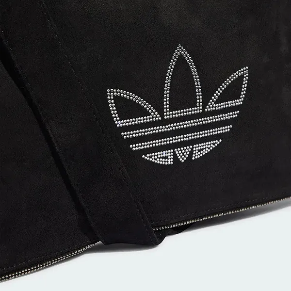Túi Đeo Vai Nữ Adidas Rhinestones Fake Suede Shoulder Bag Black IT7375 Màu Đen