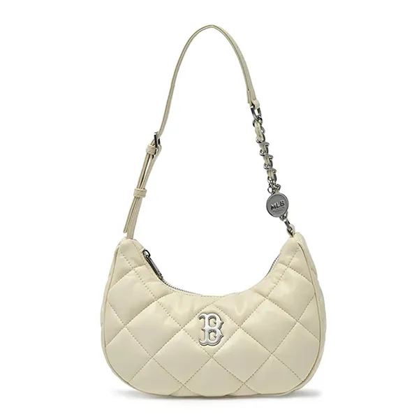 Túi Đeo Vai Nữ MLB Basic Quilted PU Hobo Bag Boston Red Sox 3ABQBQ16N-43CRS Màu Trắng