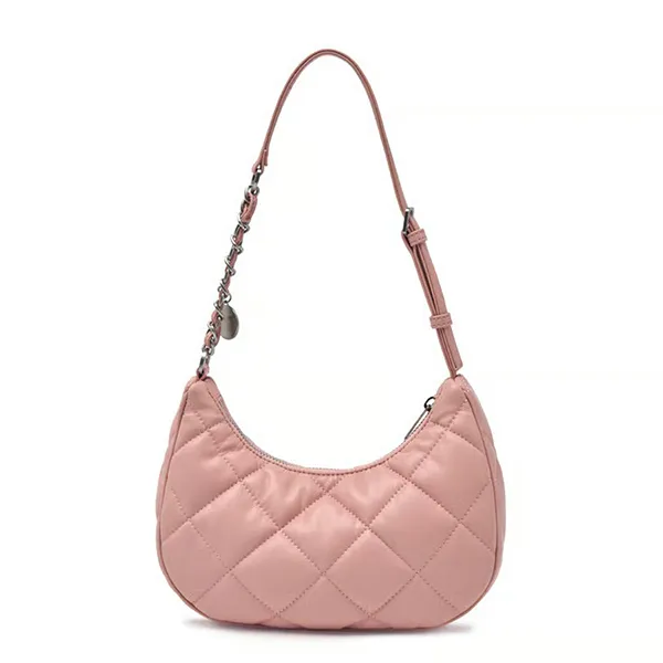 Túi Đeo Vai Nữ MLB Basic Quilted PU Hobo Bag LA Dodgers 3ABQBQ16N-07PKL Màu Hồng