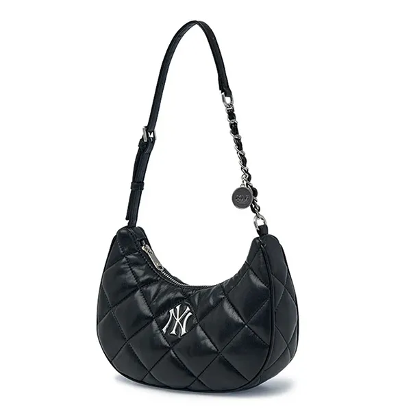 Túi Đeo Vai Nữ MLB Basic Quilted PU Hobo Bag NY Yankees 3ABQBQ16N-50BKS Màu Đen