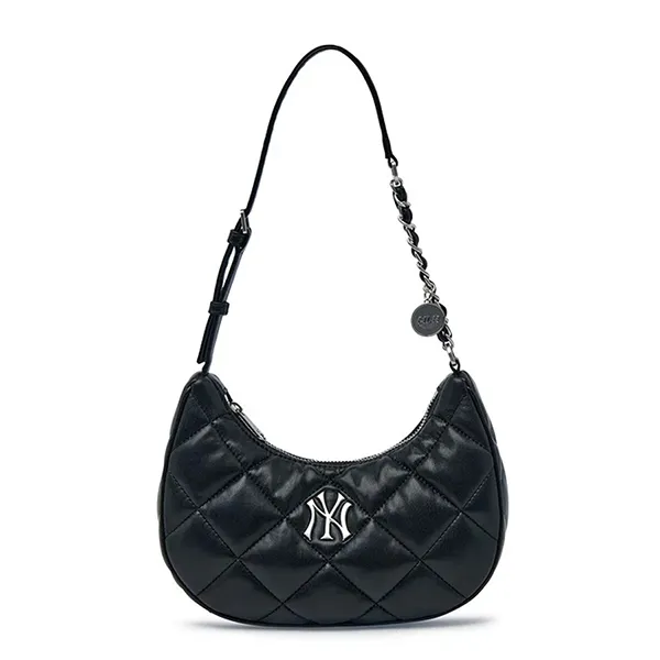 Túi Đeo Vai Nữ MLB Basic Quilted PU Hobo Bag NY Yankees 3ABQBQ16N-50BKS Màu Đen