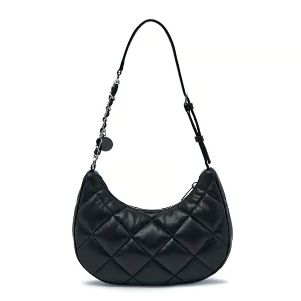 Túi Đeo Vai Nữ MLB Basic Quilted PU Hobo Bag NY Yankees 3ABQBQ16N-50BKS Màu Đen