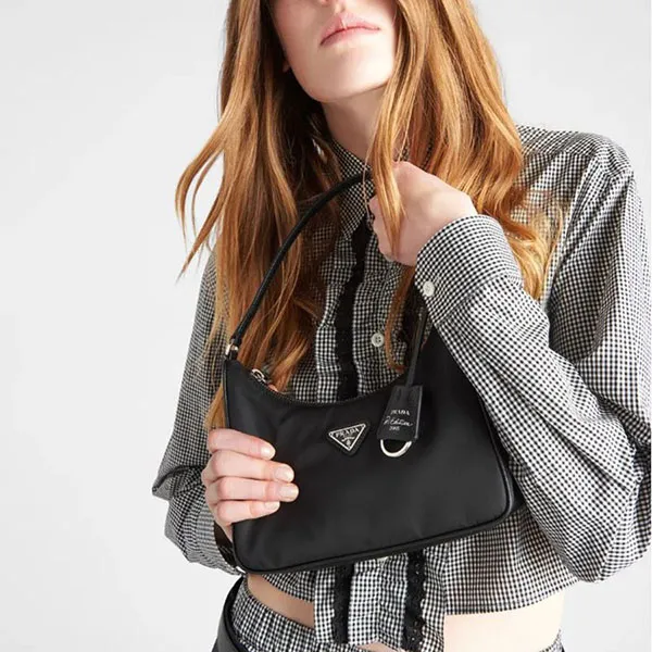 Túi Đeo Vai Nữ Prada Bag Re-Edition 2005 Màu Đen