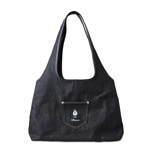 Túi Đeo Vai Nữ Whoau Steve Denim Shoulder Bag WHBGG3821A Indigo Màu Xanh Đen