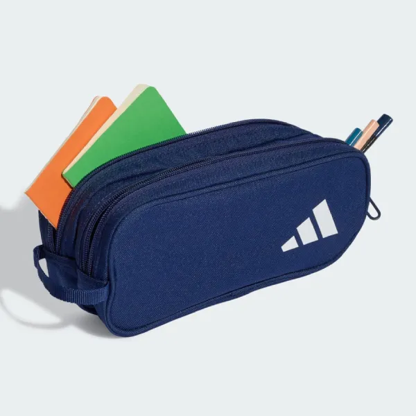 Túi Đựng Bút Adidas Blue Two Zipper Pencil Case JX6590 Màu Xanh Navy
