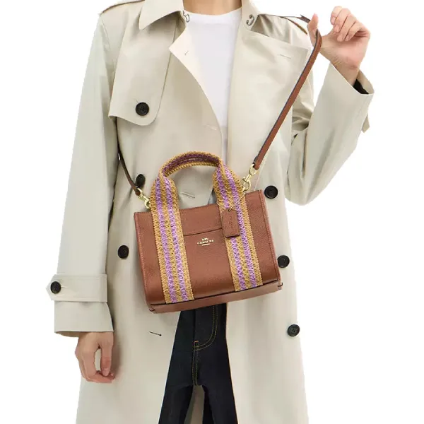 Túi Tote Nữ Coach Smith Tote Bag 24- Redwood Multi Màu Nâu