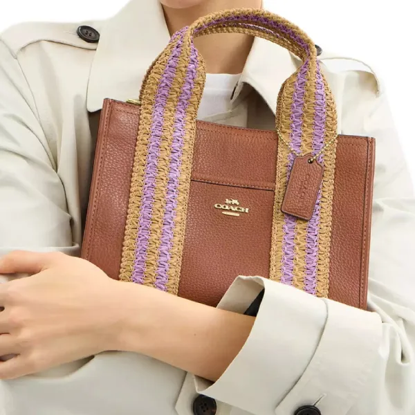 Túi Tote Nữ Coach Smith Tote Bag 24- Redwood Multi Màu Nâu