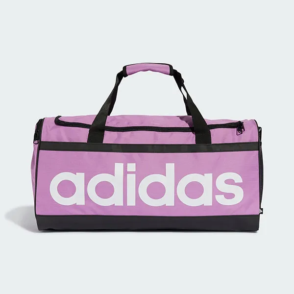 Túi Trống Adidas Linear Essentials Medium Duffel Bag IZ1898 Preloved Purple/ White Màu Tím