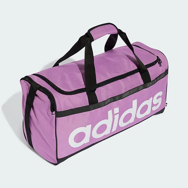 Túi Trống Adidas Linear Essentials Medium Duffel Bag IZ1898 Preloved Purple/ White Màu Tím