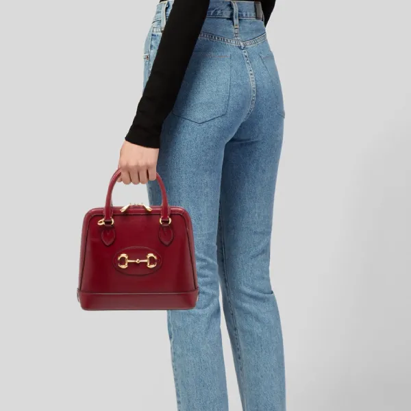 Túi Xách Tay Nữ Gucci Horsebit 1955 19 Small Màu Đỏ Đậm