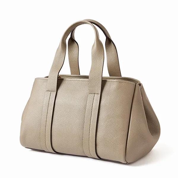 Túi Xách Tay Nữ Michael Kors MK Romee Small Satchel Leather Bag Màu Xám Nâu