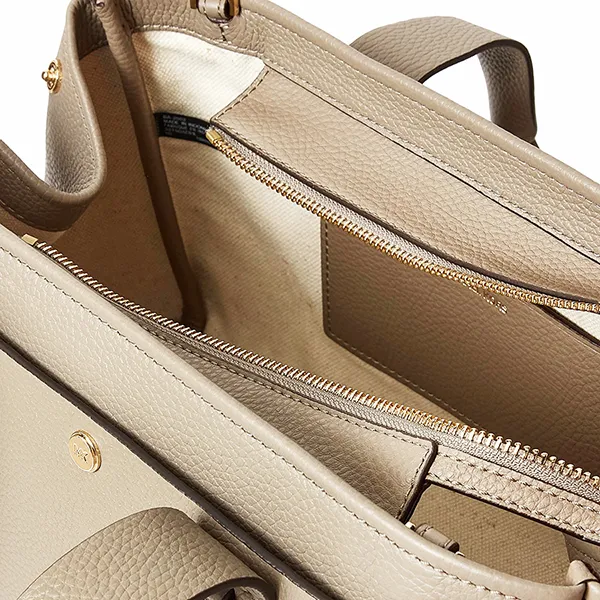 Túi Xách Tay Nữ Michael Kors MK Romee Small Satchel Leather Bag Màu Xám Nâu