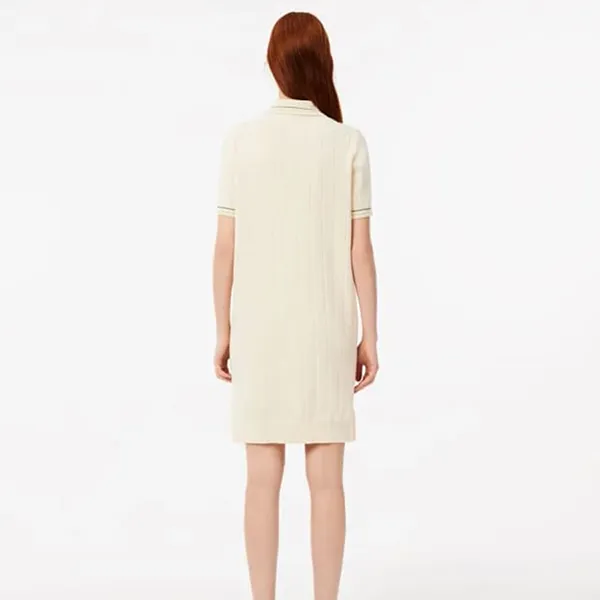 Váy Polo Nữ Lacoste Beige Cotton Polo Dress EF3585-00-I84 Màu Be Size 38