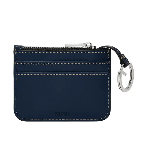 Ví Đựng Thẻ Nữ Fossil Logan Fossil Lennox Zip Card Case SL10078545 Màu Xanh Lam