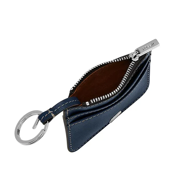 Ví Đựng Thẻ Nữ Fossil Logan Fossil Lennox Zip Card Case SL10078545 Màu Xanh Lam