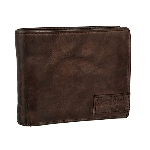 Ví Nam Gianni Conti Leather Wallet 4207220 - RAUL - Brown Màu Nâu Đậm