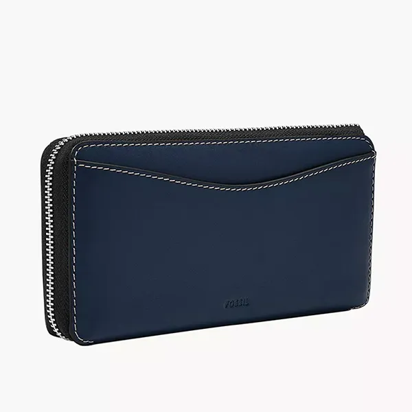 Ví Nữ Fossil Logan Fossil Lennox Zip Continental Wallet SL10037545 Màu Xanh Lam