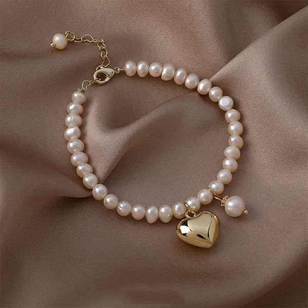 Vòng Đeo Tay Nữ Jessica Pearl Ngọc Trai Heartbeat JB27 Màu Trắng