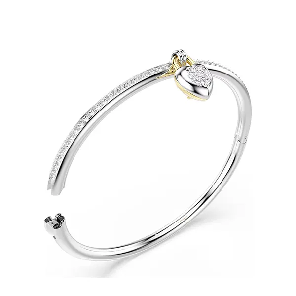 Vòng Đeo Tay Nữ Swarovski Idyllia Bangle 5737267 Màu Bạc/Vàng