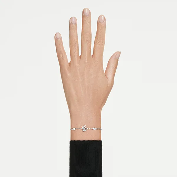 Vòng Đeo Tay Nữ Swarovski Swan Bracelet 5758682 Màu Bạc