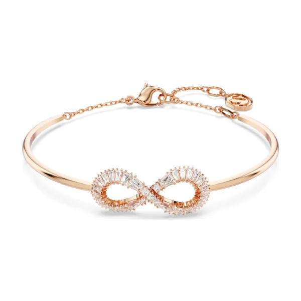 Vòng Đeo Tay Nữ Swarovski Hyperbola Bangle Infinity, White, 18k Rose Gold Finish 5679443 Màu Vàng Hồng