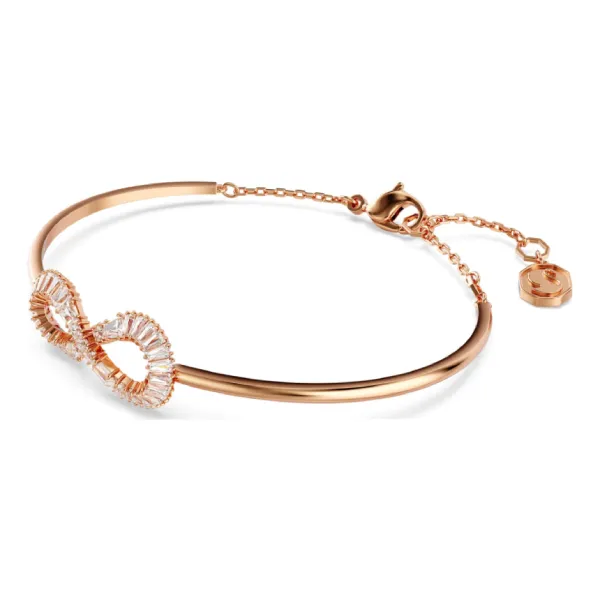 Vòng Đeo Tay Nữ Swarovski Hyperbola Bangle Infinity, White, 18k Rose Gold Finish 5679443 Màu Vàng Hồng