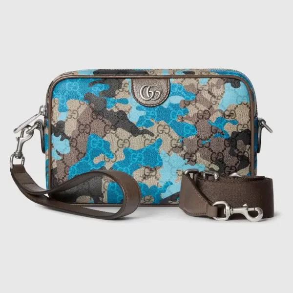 Túi Đeo Chéo Nam Gucci Small GG Crossbody Bag Phối Màu