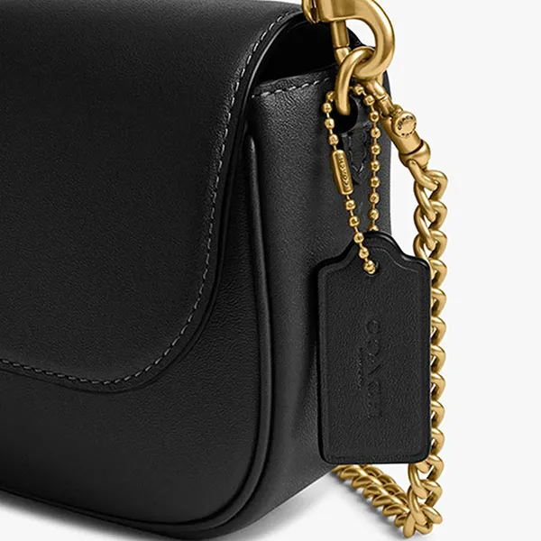 Túi Đeo Vai Nữ Coach Brook Flap Chain Bag CAN90 Màu Đen