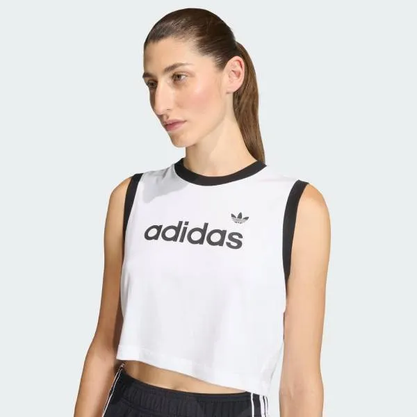 Áo Ba Lỗ Tập Luyện Nữ Adidas Tank Top Linear KC9008 Màu Trắng Size XS