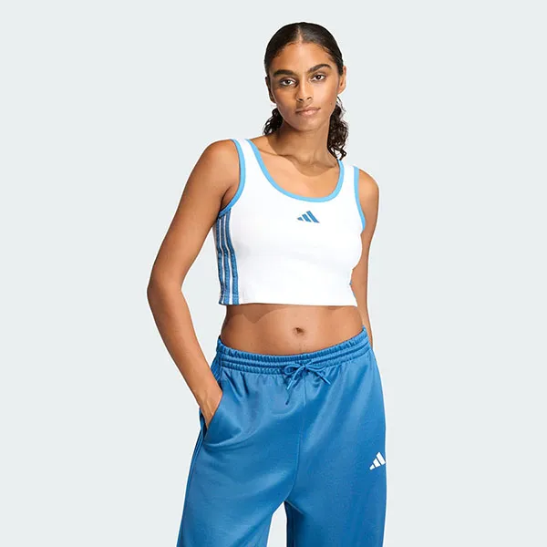 Áo Ba Lỗ Thể Thao Nữ Adidas Stadium Tank KB4962 Màu Trắng Xanh Size XS