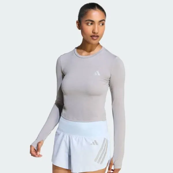 Áo Dài Tay Nữ Adidas adi365 Running Essentials Longsleeve Shirt KE8418 Màu Xám Nhạt Size XS