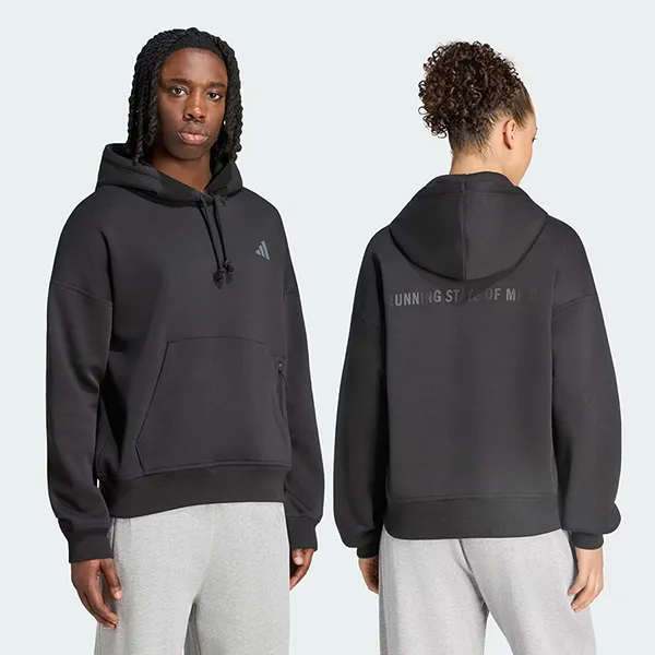 Áo Hoodie Unisex Adidas Adi365 Running Community Culture KF6417 Màu Đen Size M