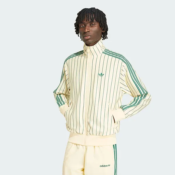 Áo Khoác Nam Adidas Firebird Striped Track Top KT4299 Warm Vanilla Màu Kem Kẻ Sọc Size S