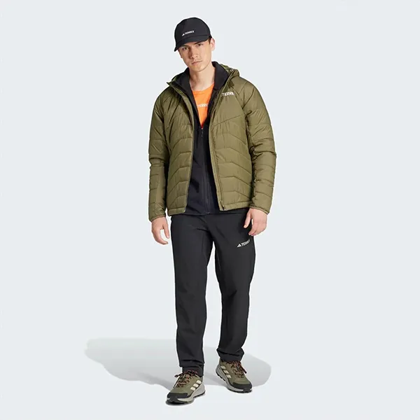 Áo Khoác Nam Adidas Terrex Multi Synthetic Insulated Hooded Jacket IM7681 Màu Xanh Olive Size M (Form Á)