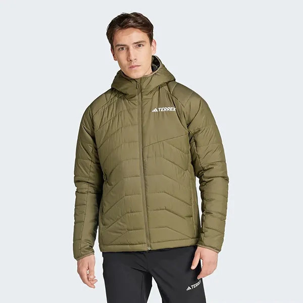 Áo Khoác Nam Adidas Terrex Multi Synthetic Insulated Hooded Jacket IM7681 Màu Xanh Olive Size M (Form Á)