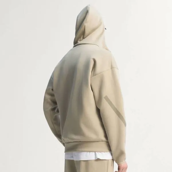 Áo Khoác Nam Adidas Z.N.E. Full-Zip Hooded Track Jacket KE4682 Màu Be Size M