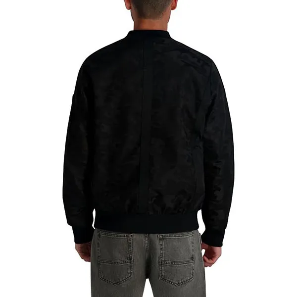 Áo Khoác Nam Karl Lagerfeld Camo Bomber Jacket With Rib Knit Trim Men's Jacket Black C0391 Màu Đen Size S
